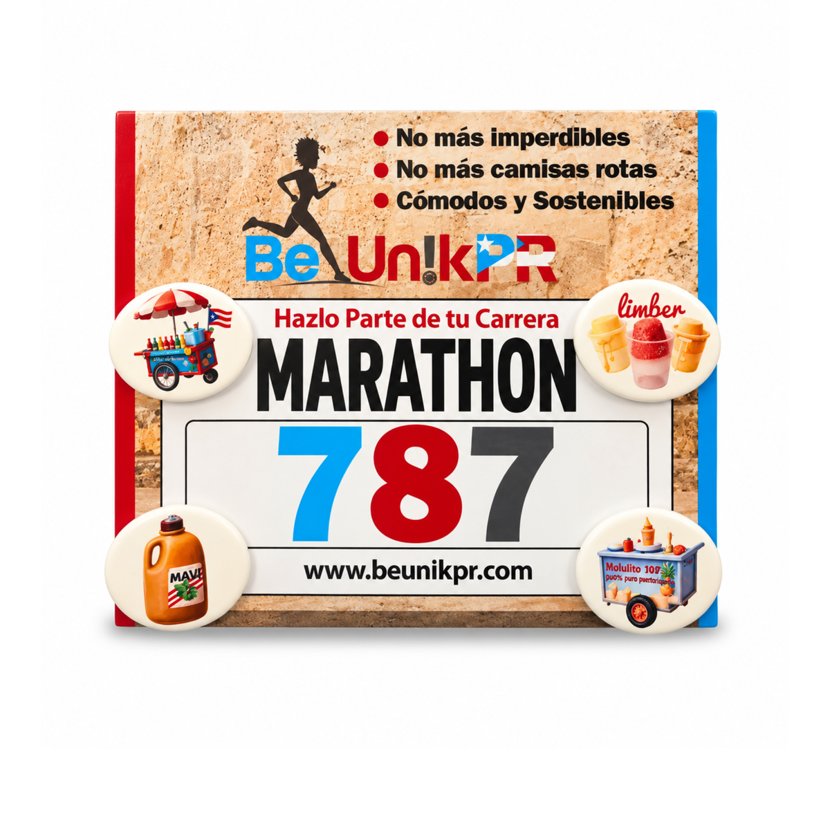 Bib Number Holder ( Tradición Borincana)