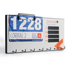 Medallero Personalizado (sostiene Bib Number y Anotador de tus tiempos)