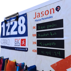 Medallero Personalizado (sostiene Bib Number y Anotador de tus tiempos)